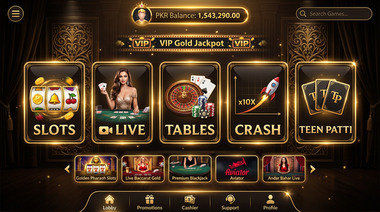 Main screen of UP786 Game casino page for PK players